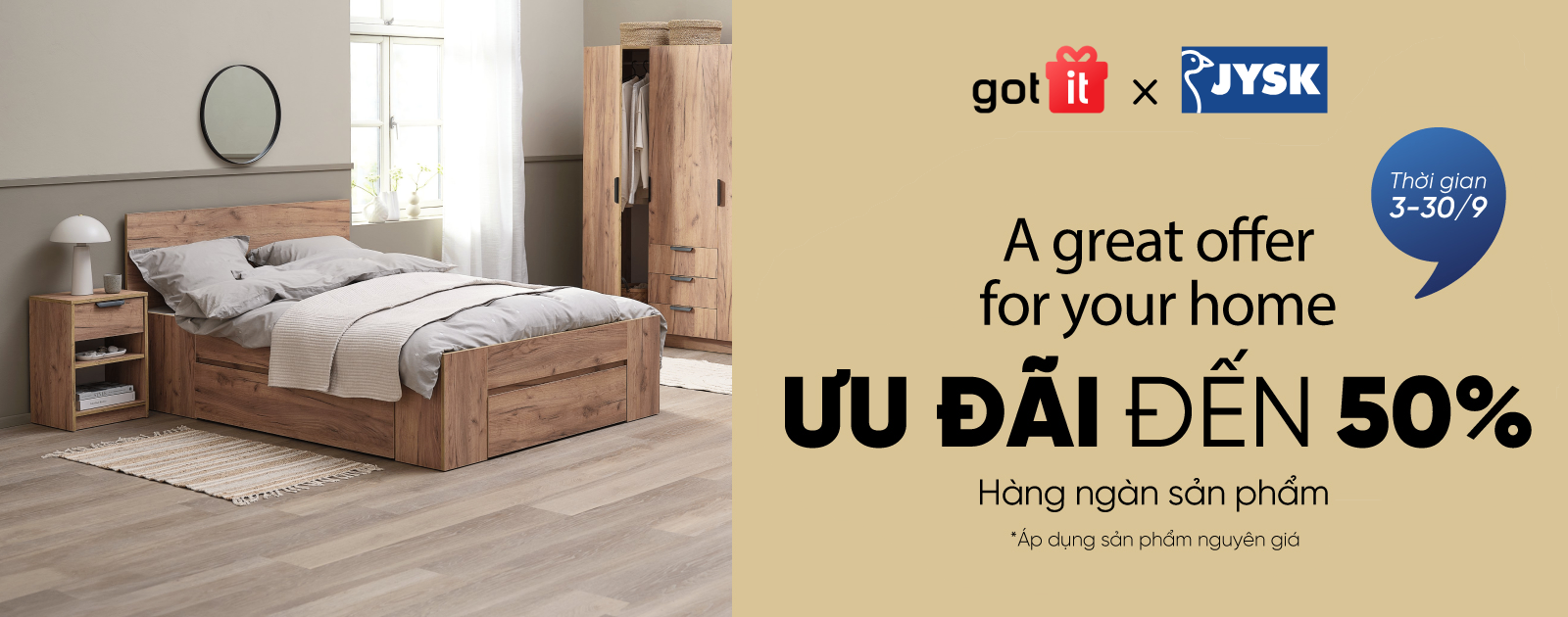 Ưu đãi lên đến 50% tại JYSK