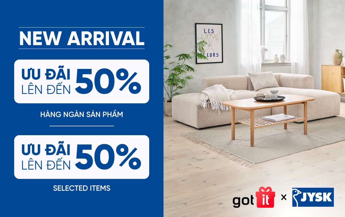 Đón ưu đãi đến 50% cùng JYSK