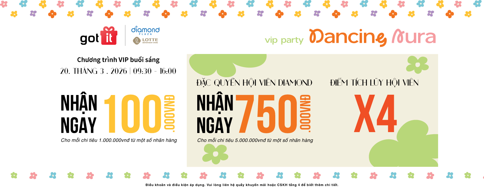 Mua sắm nhận quà tại Diamond Plaza