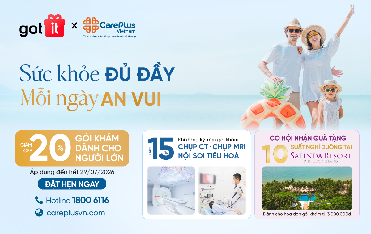 Giảm 20% gói khám cho người lớn